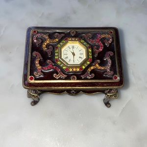 JAY STRONGWATER CLOCK BENCH W/ LEGS SWAROVSKI